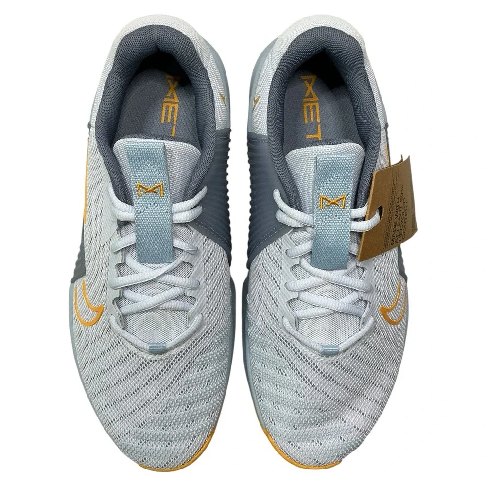 Nike Metcon 9 Training Shoes Gray Orange Mesh DZ2617-005 Men Size 10  No Box